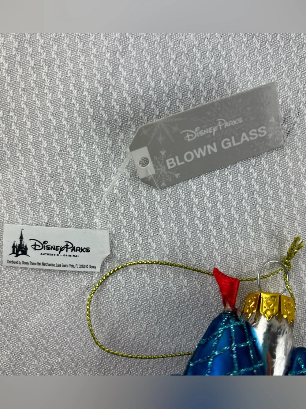 Disney Parks Fantasyland Castle Glass Ornament NWT Disneyland Disney World
